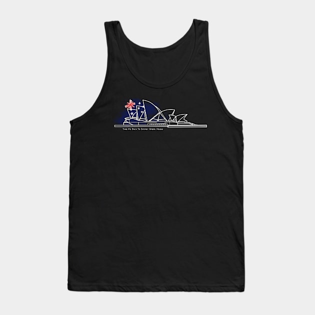 Opera House Sydney Australia City Landmark Tank Top by Noosa Studio